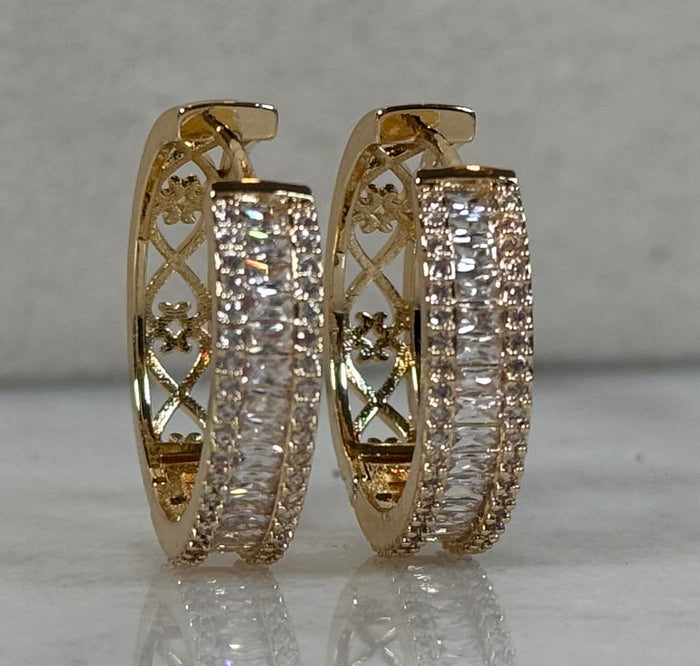 CZ Hoop Earrings Style 1