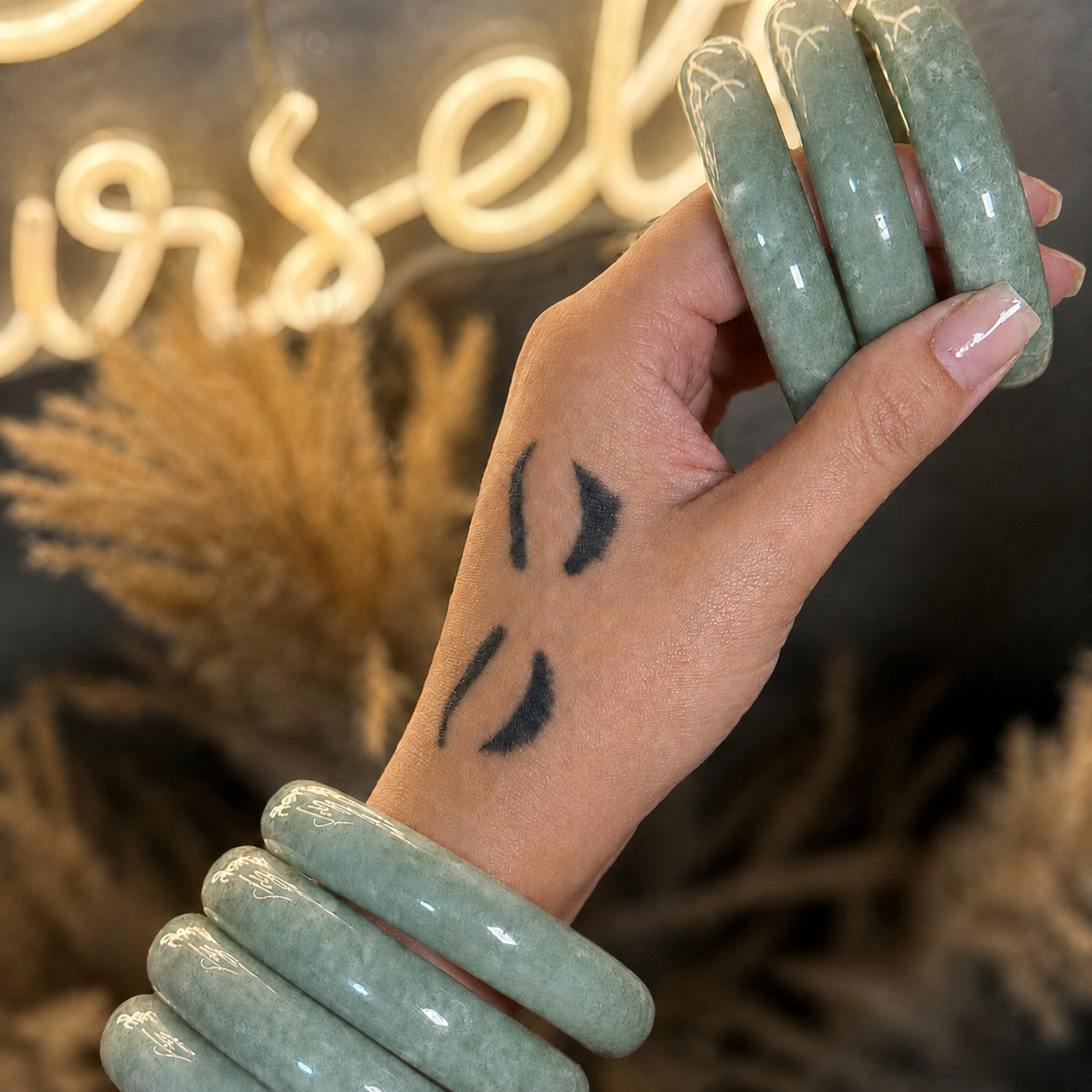 Thick Jade bangles