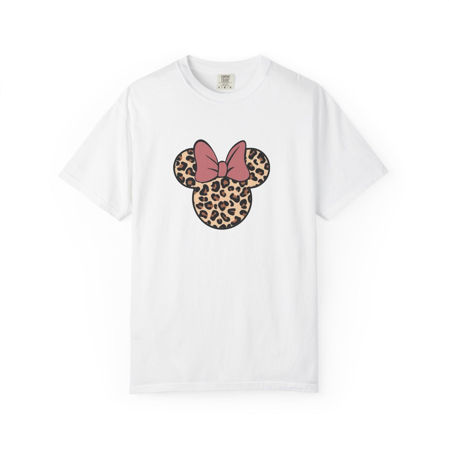 Leopard Print Minnie Mouse Tee — Pink Bow Graphic T-Shirt