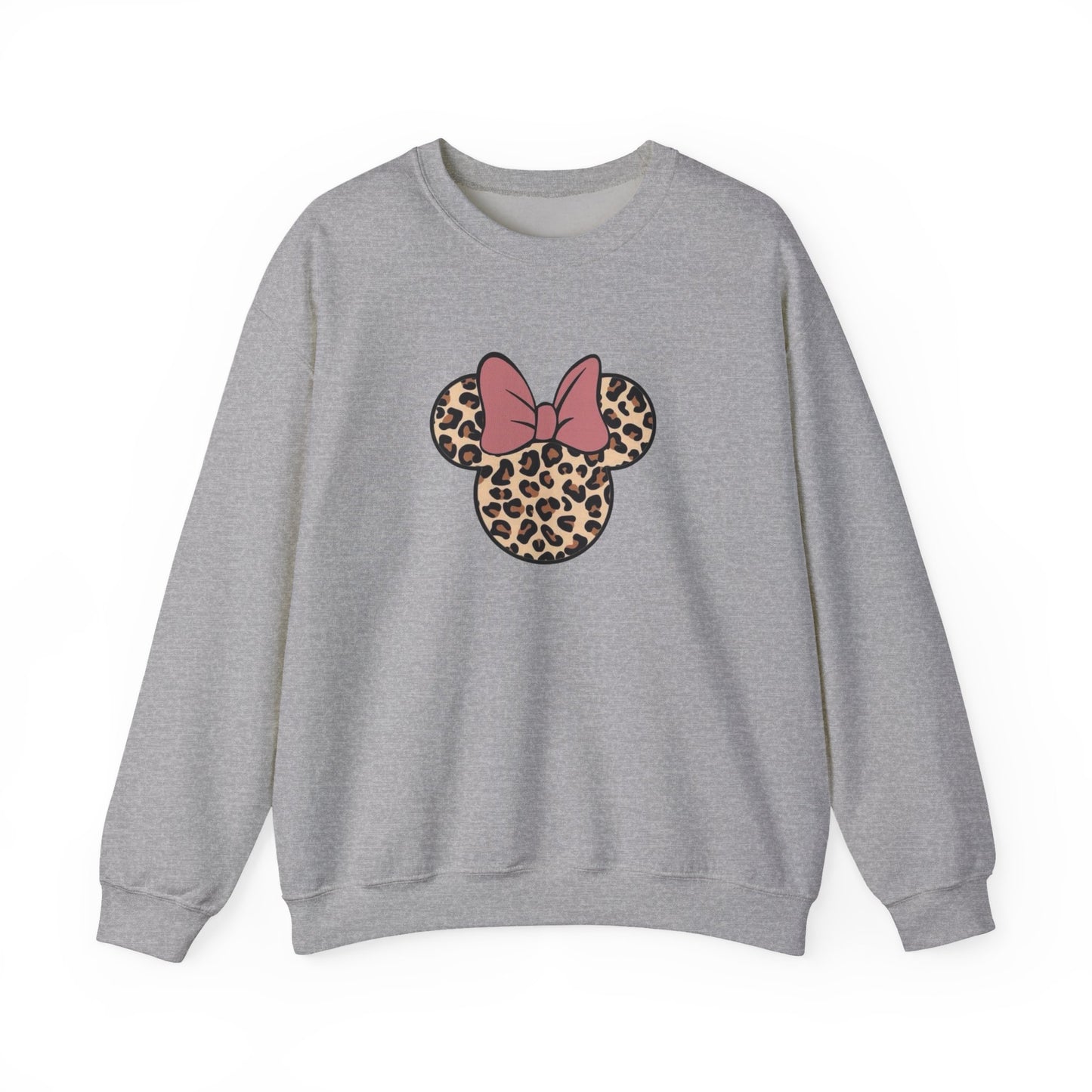Leopard Minnie Bow Crewneck Sweatshirt