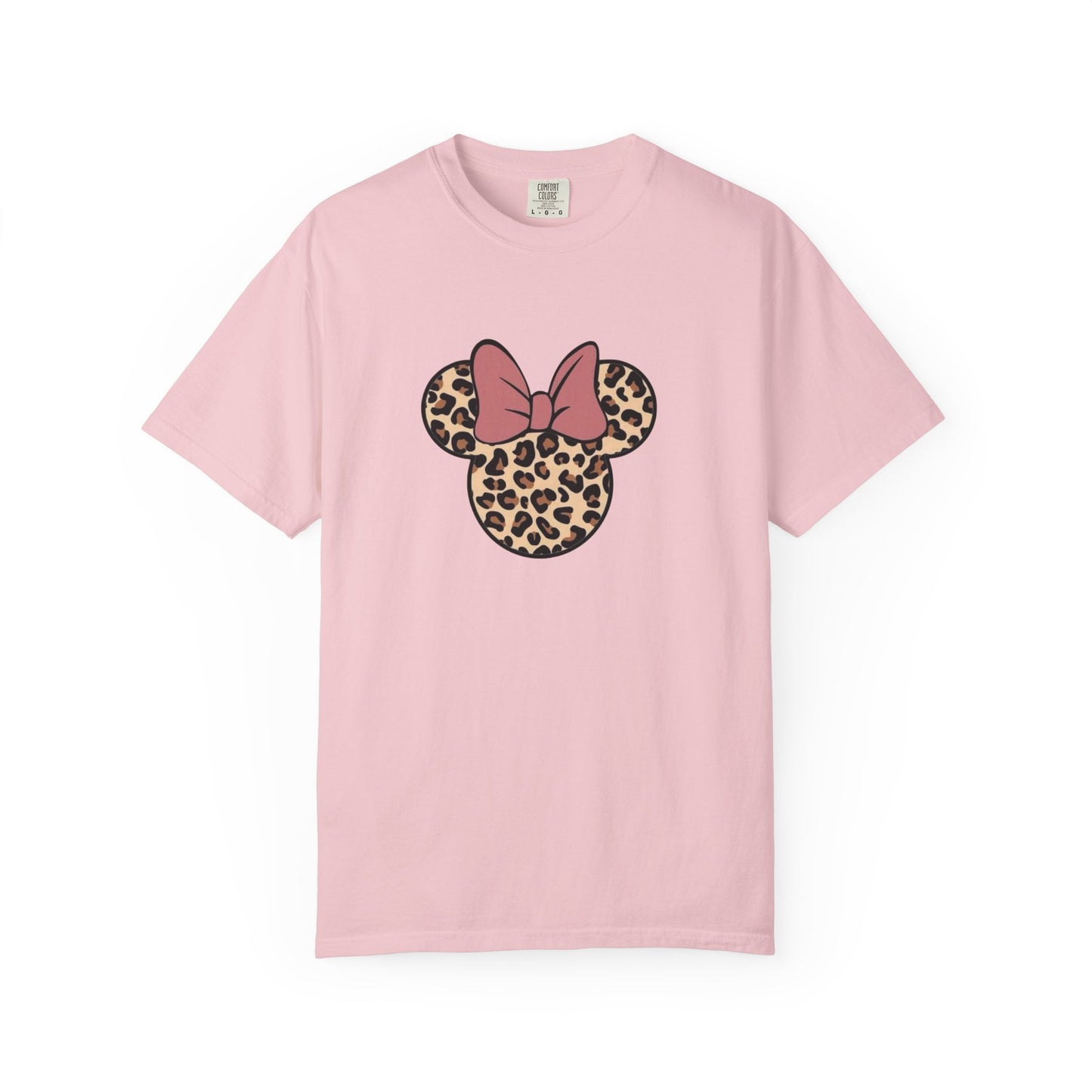 Leopard Print Minnie Mouse Tee — Pink Bow Graphic T-Shirt