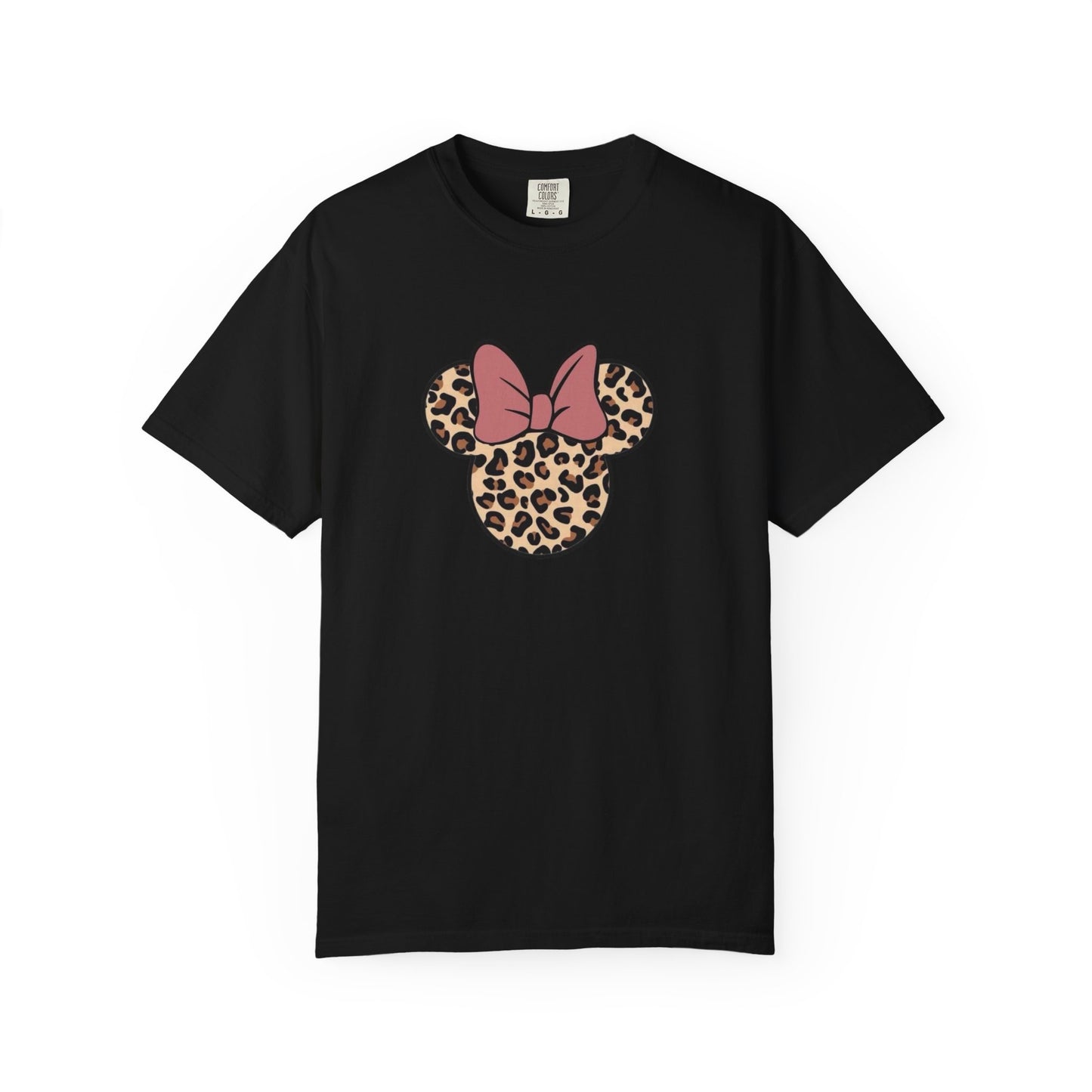 Leopard Print Minnie Mouse Tee — Pink Bow Graphic T-Shirt