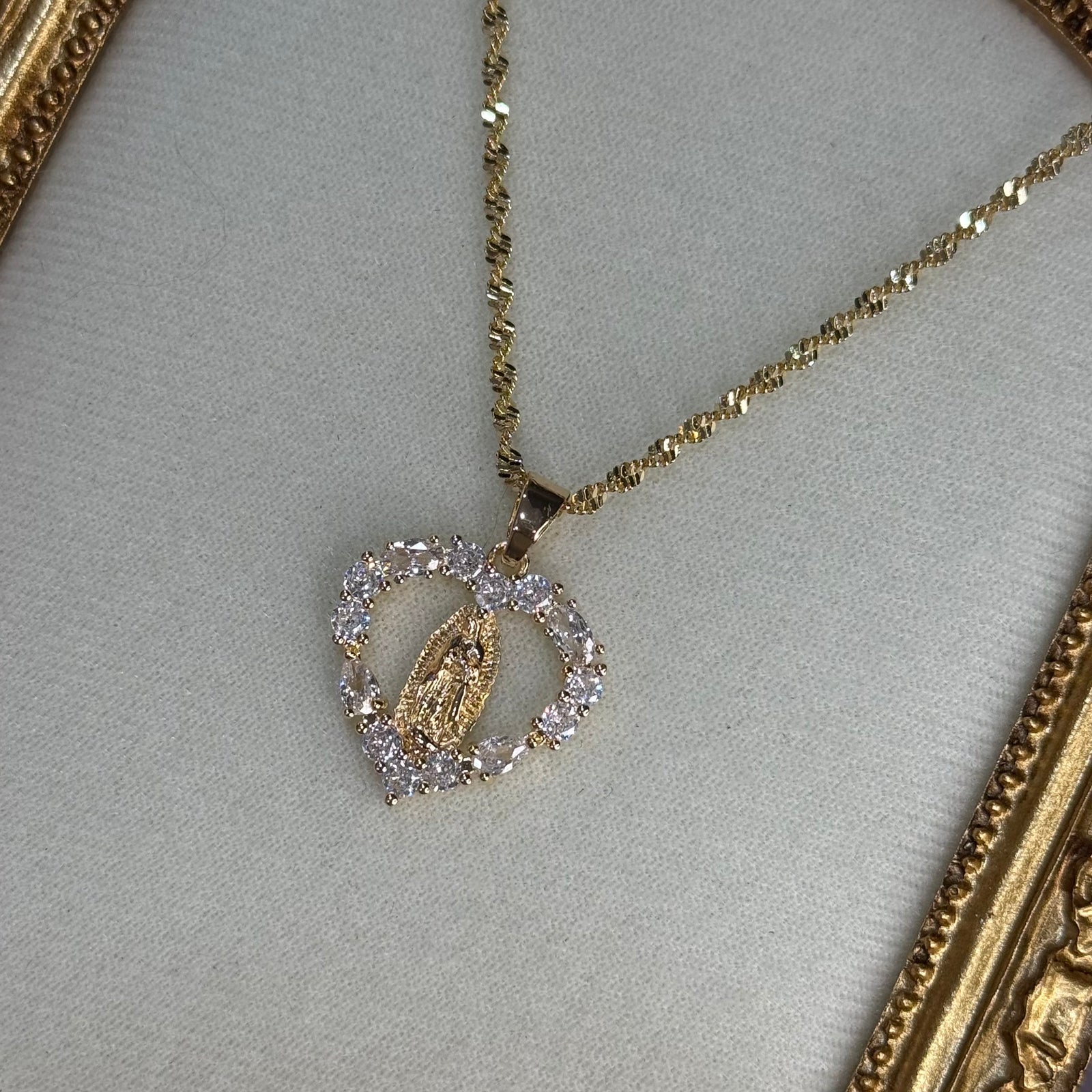 Virgin Mary Crystal heart