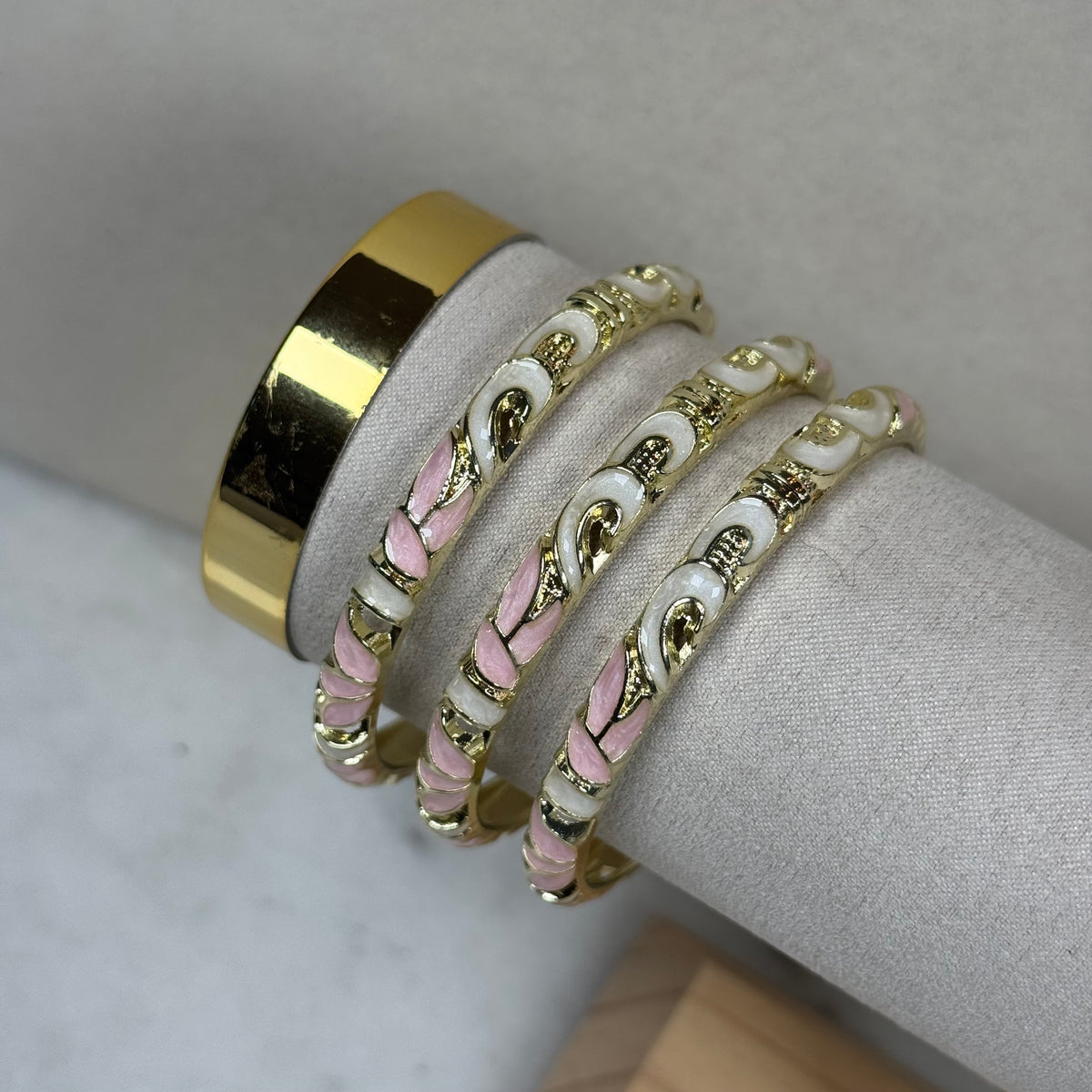 Pink and white Bangle