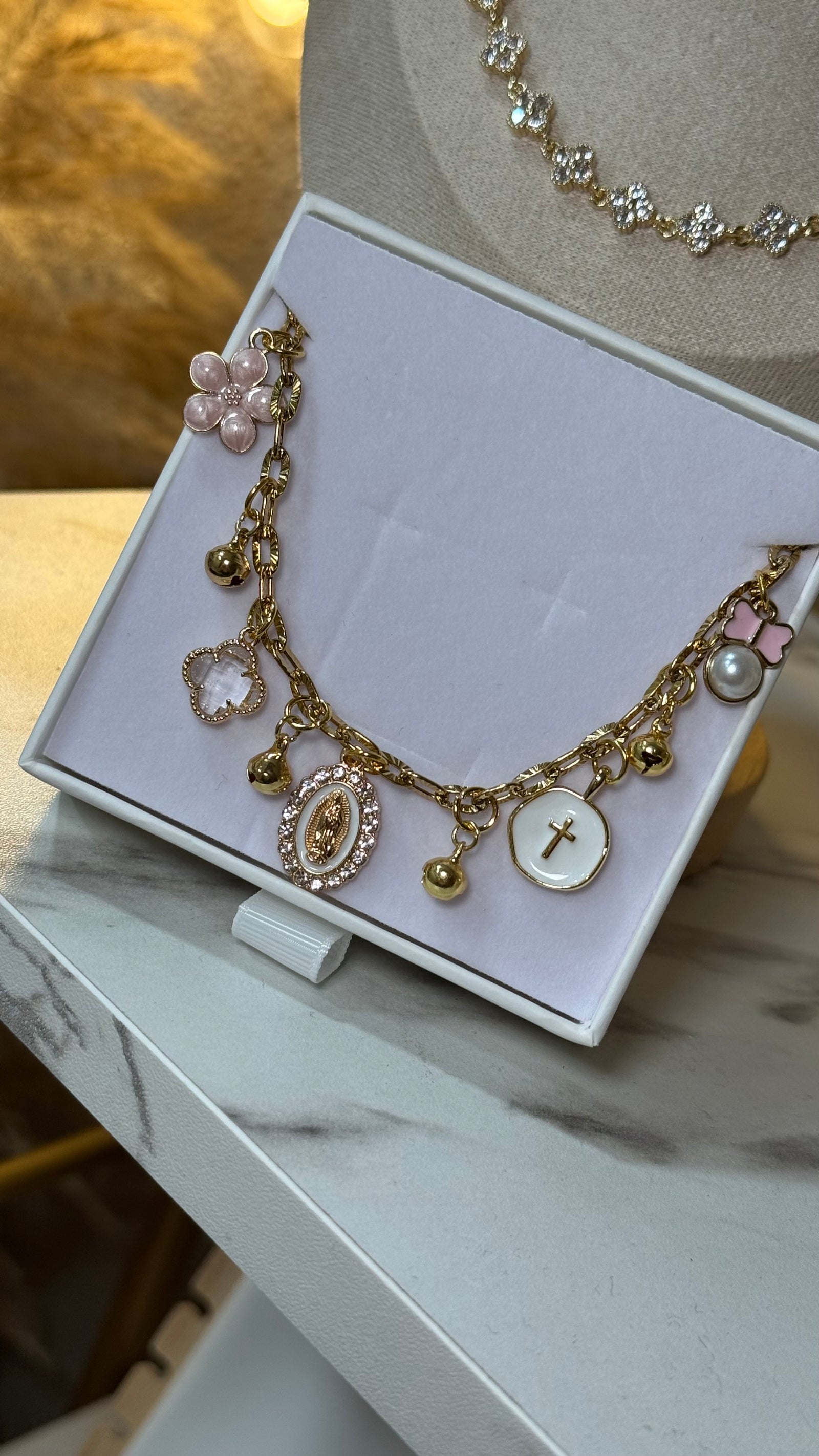 Virgin Mary Charm bracelet with bells 🔔