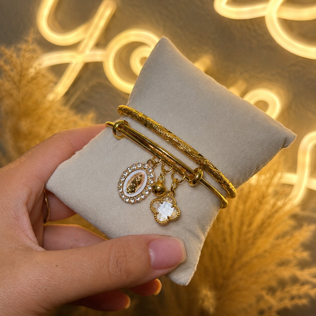 Bangle with charm