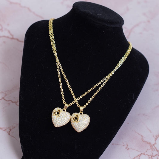 Diamond Heart Necklace 18-20"