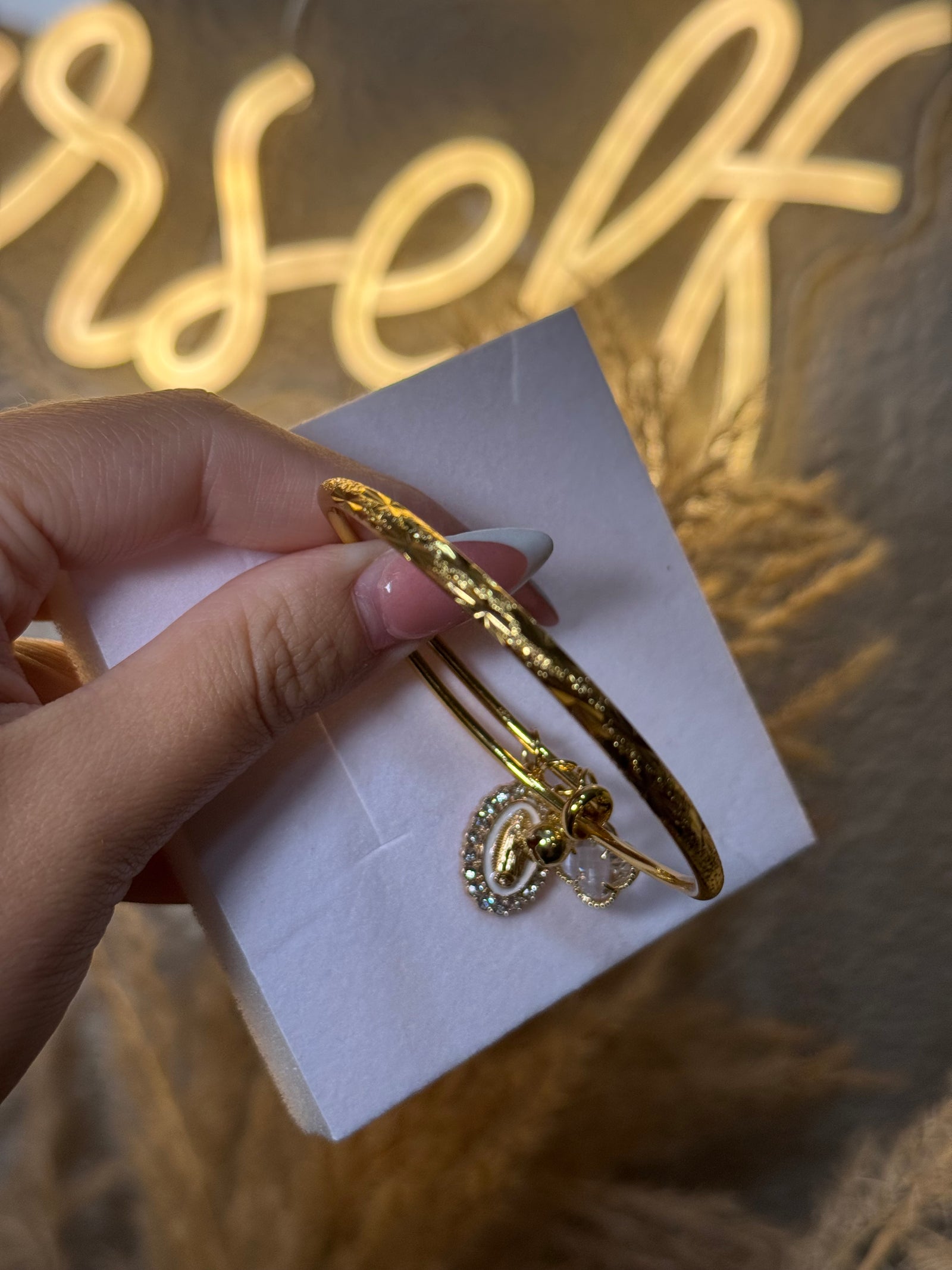 Bangle with charm