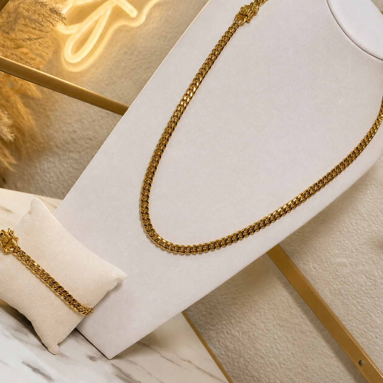 Cuban set 22”chain and 8 1/2” bracelet