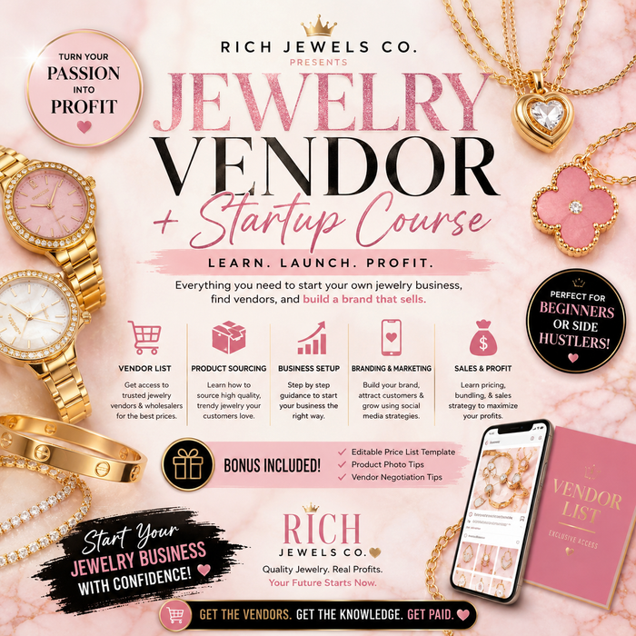 Jewelry Vendors + Start up Course