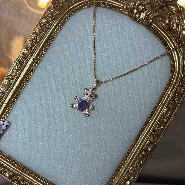 Teddy bear Necklace with 20” chain