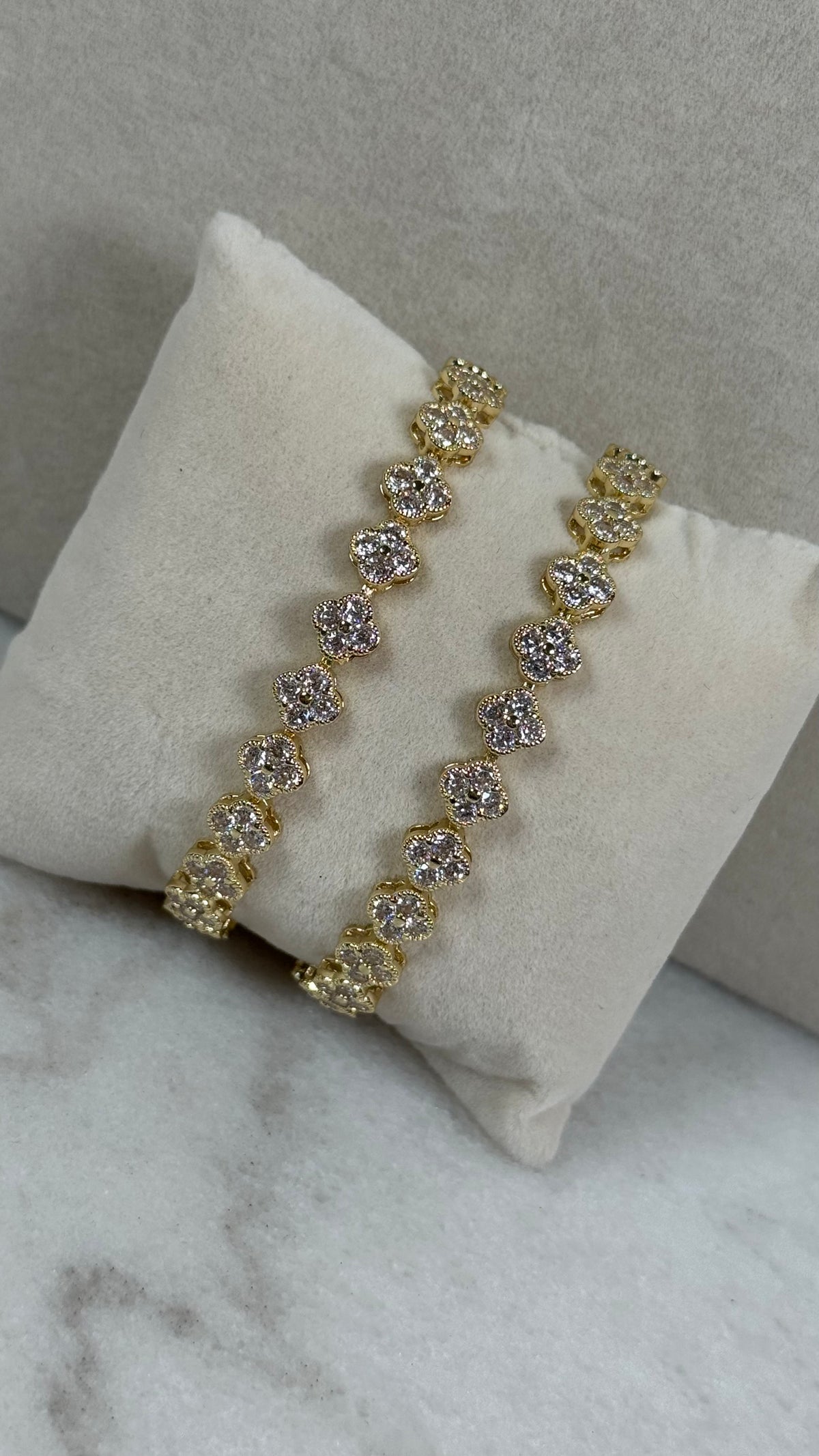 Small Pink Clover bracelet