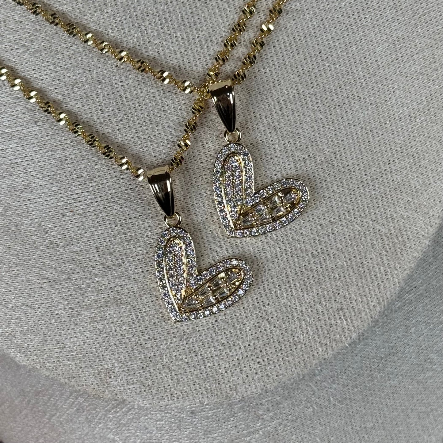 Bling heart with 20” chain