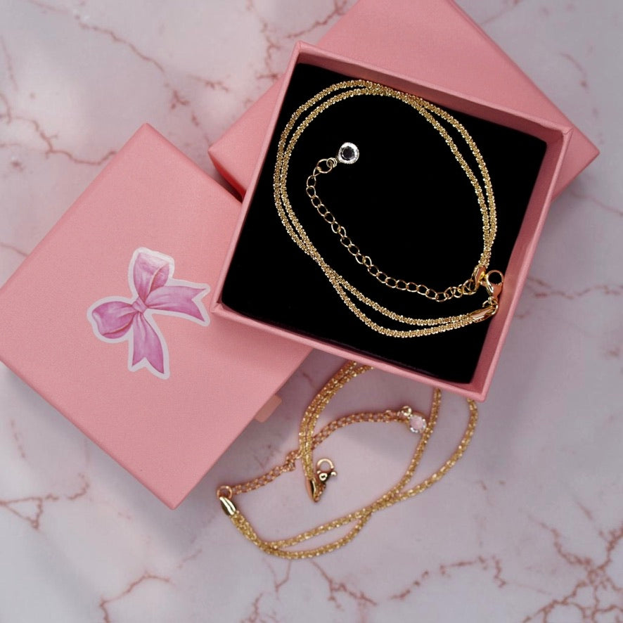 Sparkle Anklet 2 stack (Gold)